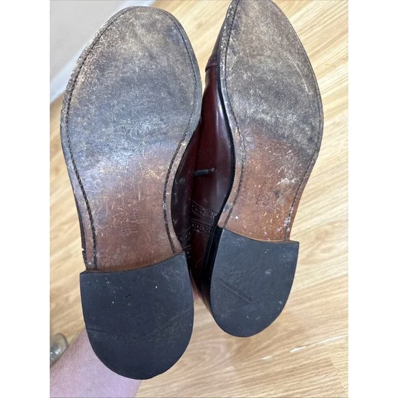 Alfred Sargent Made In England "Monroe" Burgundy Captoe Oxfords Shoes Men's 10D - Picture 7 of 7